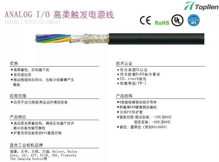 ANALOG IO高柔触发电源线